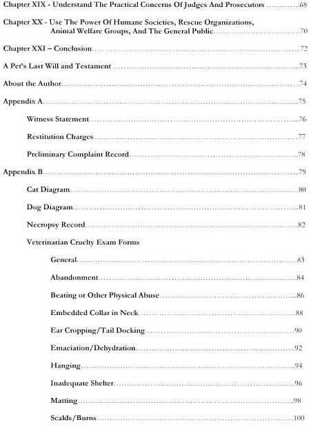 Get The Edge In Fighting Animal Cruelty - Table of Contents - 2